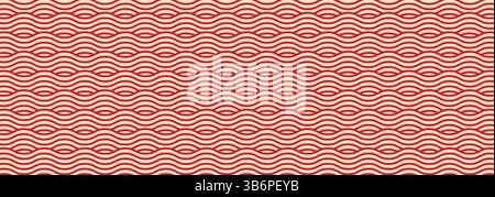 Seamless blue wave pattern vector with modern minimal line design for ocean backgrounds, textile prints, and abstract decorative elements. Stock Vector
