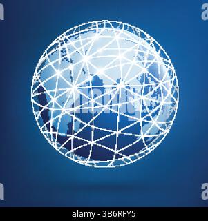 Earth of global networks Stock Vector