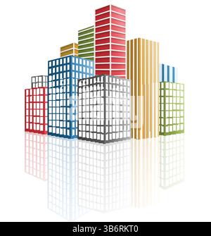 Panorama of the city. skyscrapers Stock Vector