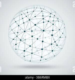 Networks, global connections. Stock Vector