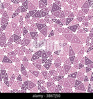 Pattern of triangle shapes. Compact triangles size. Multiple repeated inner triangles. Monotone style. Repeatable pattern. Amazing vector tiles. Stock Vector