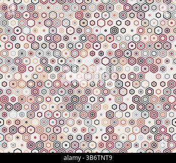 Rounded Hex Pattern Geometric shapes background. Stacked rounded square frames in multiple ...