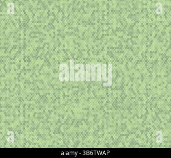Honeycomb mosaic background. Bold stacked rounded hexagons mosaic cells. Green color tones. Small hexagon shapes. Seamless pattern. Stock Vector