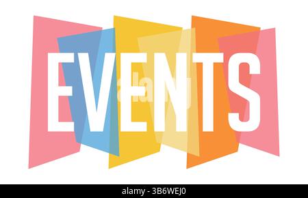 Events Word Vector Illustration Stock Vector