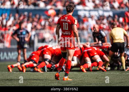Romain NTAMACK Of Stade Toulousain During The Top 14 2025 2026 Semi romain-ntamack-of-stade-toulousain-during-the-top-14-2025-2026-semi