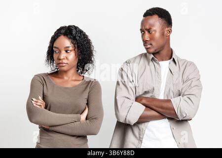Frustrated black woman thinking about breaking up Stock Photo
