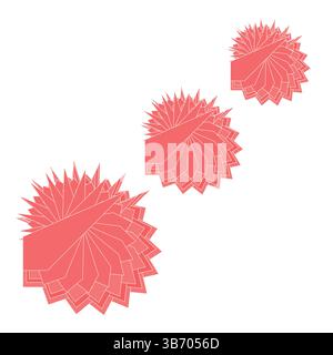 geometric rectangle vector background in black and red tone Stock Vector