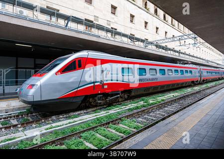 Rome, Italy - March 7, 2025: Frecciargento high-speed train of ...