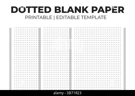 Dotted Blank Paper KDP Interior Stock Vector
