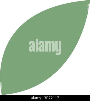 Flat Green Leaves Illustration Icon Stock Vector