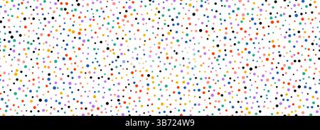 Colored confetti seamless pattern. Bright glitter dots repeating background. Fun polka dot repeated wallpaper. Vector celebration Christmas, New Year, wedding or birthday party decoration backdrop Stock Vector