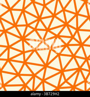 Geometric pattern. Amber color. Compact triangles size. Bold lines weight. Repeatable pattern. Seamless tileable vector illustration. Stock Vector