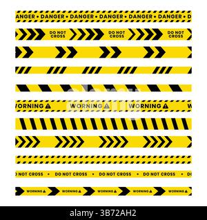 Caution Tape Collection - SEAMLESS for Your Print Stock Vector