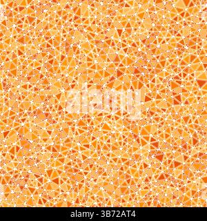 Triangulation geometric shapes background. Rounded solid shapes in frames. Small triangles size. Monotone colored style. Repeatable pattern. Stock Vector