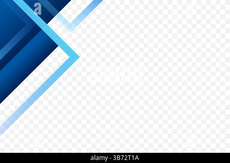 Blue geometric frame corner background vector illustration Stock Vector
