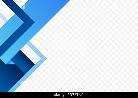 Blue geometric frame corner background vector illustration Stock Vector