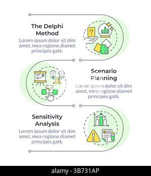 Workforce forecasting methods infographic vertical sequence Stock Vector