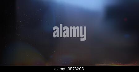 Film light leak effect, photographic overlay with glow. Grungy dusty texture with random scattered particles. Vintage analog retro vibe for cinematic video transitions, stylized photography edits. Stock Vector