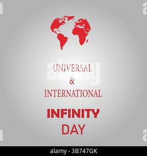 Universal and International Infinity Day Corporate Design – Social Media Post, Banner, EPS Editable File for Companies & Brands. Stock Vector
