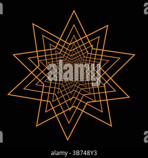 Luxury colorful Star logo designs template, Elegant Star logo design with gold color isolated on black background. Vector EPS. Stock Vector