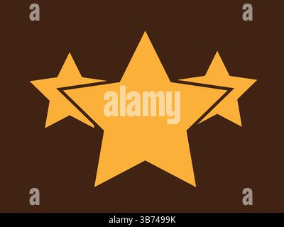 Vibrant Yellow & Brown Creative Stars Logo – Modern Star Formation Design Template – Colorful EPS Editable Vector File for Branding. Stock Vector
