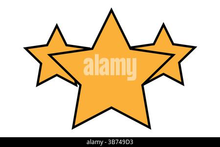 Vibrant Yellow Creative Stars Logo – Modern Colorful Star Formation Design on White – Editable EPS Vector Template for Branding. Stock Vector