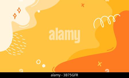 Vector illustration. Hand drawn fun memphis pattern, doodle shapes and lines. Colorful joyful design elements for web banner, website template Stock Vector