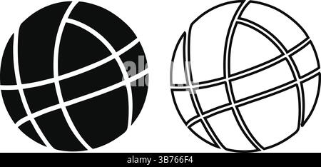 Basketball ball icons set. Basketball ball isolated icon. Black basketball symbols. Vector illustration. Stock Vector