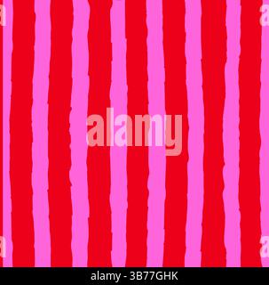 Childish striped seamless pattern with hand drawn pencil textured lines. Stock Vector