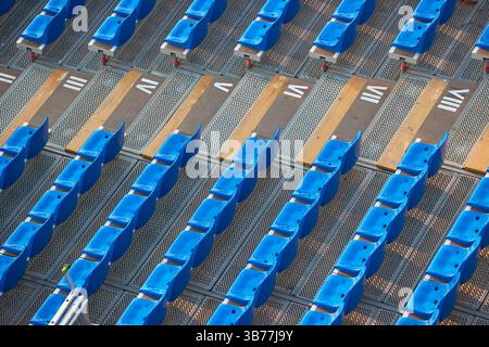 Seats of an event tribune grandstand Stock Photo