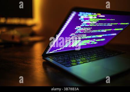 PC screen where the program is reflected. Shooting Location: Yokohama-city kanagawa prefecture Stock Photo