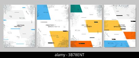 Vector illustration. Flowing geometric shapes and lines. Design elements for cover, brochure, layout, magazine, poster, flyer. Trendy abstract color Stock Vector