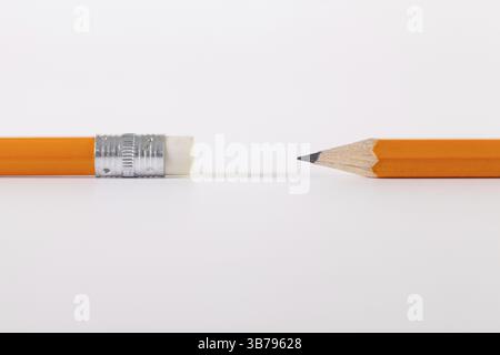 Two pencils isolated on pure white background Stock Photo
