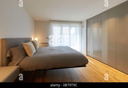 Bedroom, interior design, Home, Basque Country, Spain. Stock Photo