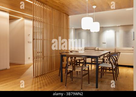 Dining room, interior design, Home, Basque Country, Spain. Stock Photo