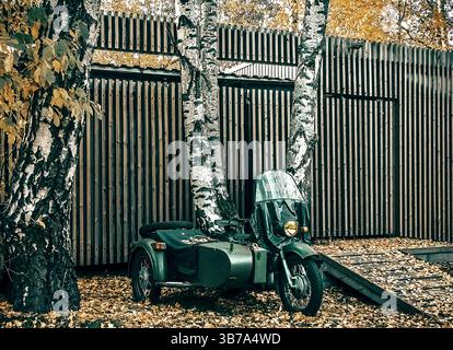 Old abandoned motorcycle with sidecar Stock Photo - Alamy
