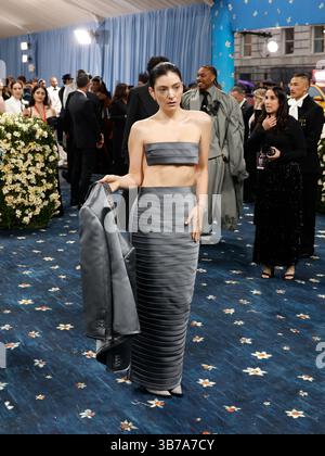 New York - May 5, 2025: Lorde wearing dress by Thom Browne departs The ...