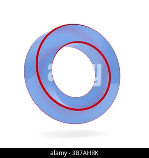 Mobius strip ring on white background. Isolated 3D illustration Stock Photo