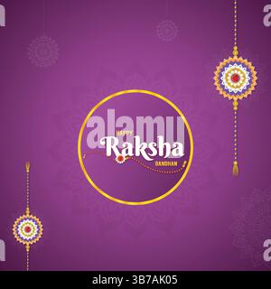 Happy Raksha Bandhan: Festival of Sibling Love Stock Vector