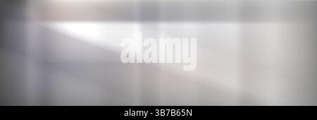 Mirror metal gradient - abstract silver background. Shiny chrome surface with metallic steel texture. Polished aluminum, reflective iron alloy. Smooth stainless backdrop of sleek titanium plate. Stock Vector