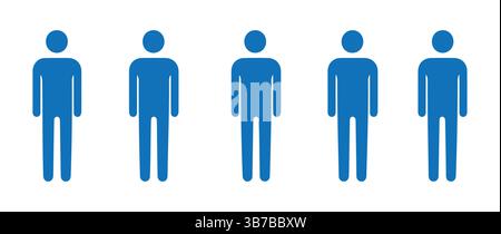 Silhouette People Icon Set for Human Resources, Social, or Demographic Design Projects Stock Vector