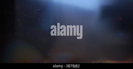 Film light leak effect, photographic overlay with glow. Grungy dusty texture with random scattered particles. Vintage analog retro vibe for cinematic video transitions, stylized photography edits. Stock Vector