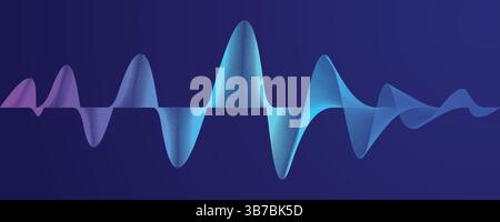 Wavey sound equalizer effect background for your design, vector art illustration Stock Vector