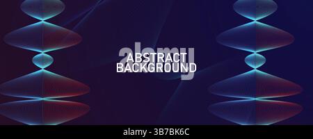Abstract background with line art, vector art illustration Stock Vector
