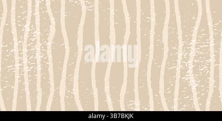 Abstract beige vertical stripes grunge pattern. Modern and minimalist background. For background, textile, and wallpaper. Stock Vector