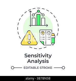 Sensitivity analysis multi color concept icon Stock Vector