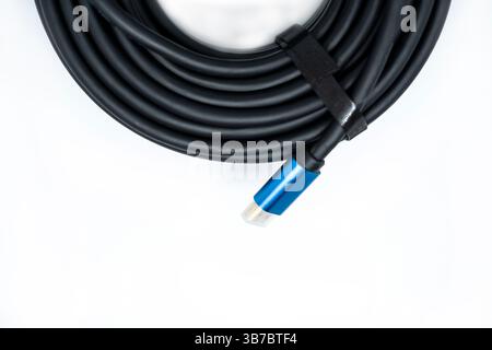 HDMI Cable isolated on white background Stock Photo