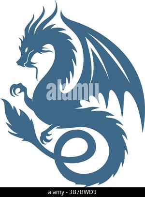 Dragon logo icon design template Stock Vector