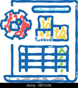 inventory adjustment report color icon vector illustration Stock Vector ...
