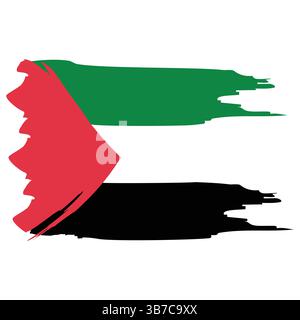 Palestine flag vector, free Palestine. Stock Vector